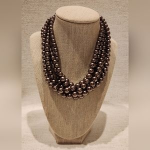 NWOT Lia Sophia Cafe Au Lait Pearl Necklace